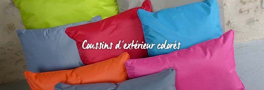 Coussins d'exterieur colores : evenenement shopping sur Jardindeco.com