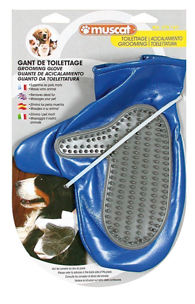 Gant de toilettage chien ou chat (bleu) Gant de toilettage chien ou chat (bleu)