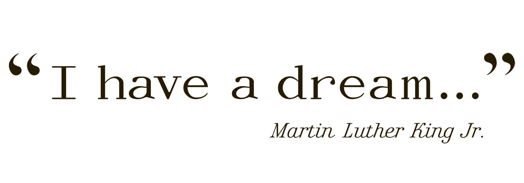 Sticker mural citation i have a dream de martin luther king
