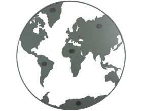 Mappemonde en métal avec magnets World Map (Jade grisé)