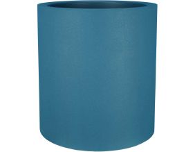 Pot en plastique rond aspect granit 30 cm (Bleu)