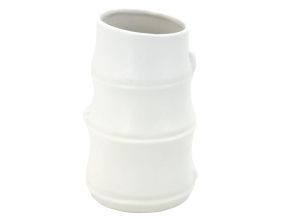 Vase céramique blanc design bambou