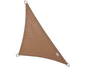 Voile d'ombrage triangulaire Coolfit sable (4 x 4 x 5,7 m)