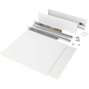 Kit tiroir blanc pour cuisine et salle de bain Vertex (Pour module de 45 cm - hauteur de 9.3 cm)