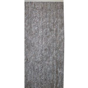 Rideau de porte en fibres synthétiques Chenilles (Chiné brun, Bleu, Blanc)