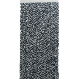 Rideau de porte en fibres synthétiques Chenilles (Chiné noir - Gris - Blanc)