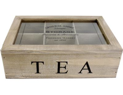 Boîte à thé en bois General store 24x17 cm