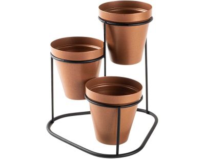 Cache-pots en métal 3 pots Decorative (Cuivré)