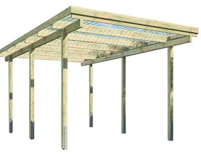 Carport en bois couverture PVC  Basic (Simple)
