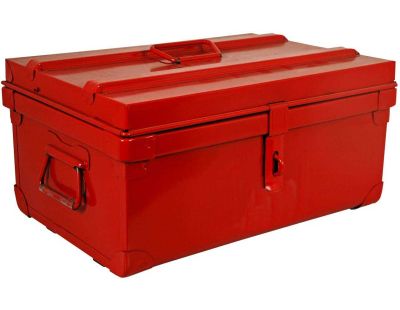 Coffre de rangement en acier Rouge (Coffre de rangement 57 cm)
