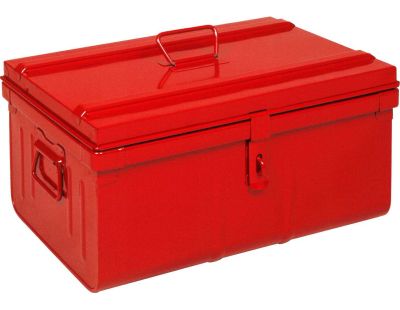Coffre de rangement en acier Rouge (Coffre de rangement 62 cm)