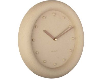 Horloge ronde en résine Petra  30 cm (Marron sable)
