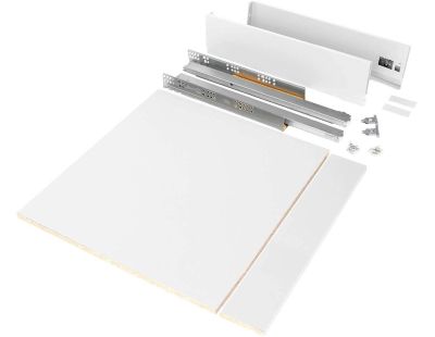 Kit tiroir blanc pour cuisine et salle de bain Vertex (Pour module de 60 cm - hauteur de 9.3 cm)