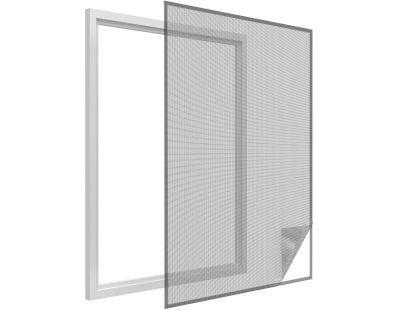 Moustiquaire fenêtre anthracite 18g/m² bande auto-agrippante 7,5 mm (max 150x180 cm)