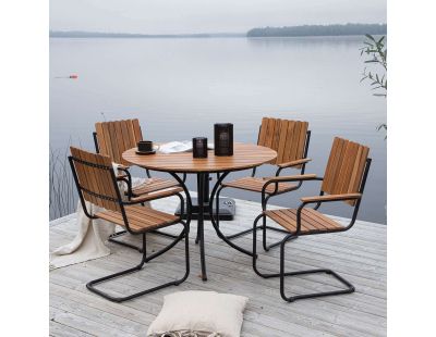 Table ronde et 4 chaises de jardin Holmsund