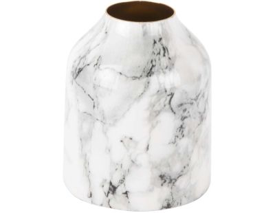 Vase effet marbre Marble extra 9 x 10 cm (Blanc)