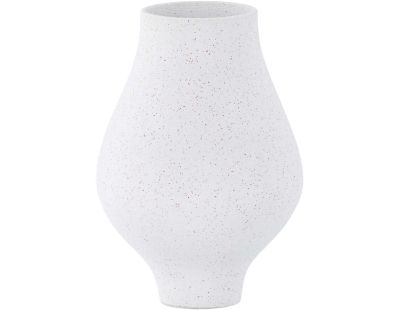 Vase en grès Rellis 10x24 cm (Blanc et noir)