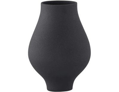 Vase en grès Rellis 10x24 cm (Noir)