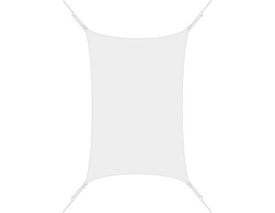 Voile d'ombrage rectangle 3 x 4,5m (Blanc)