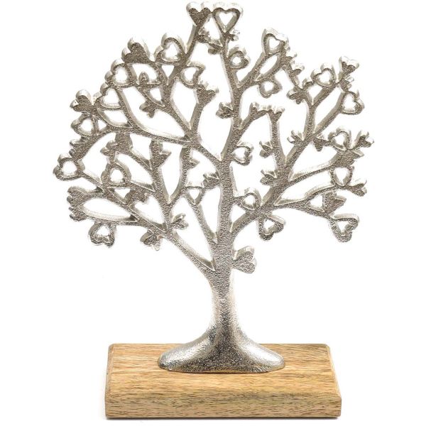 Arbre décoratif en aluminium et bois de manguier Arbre de vie