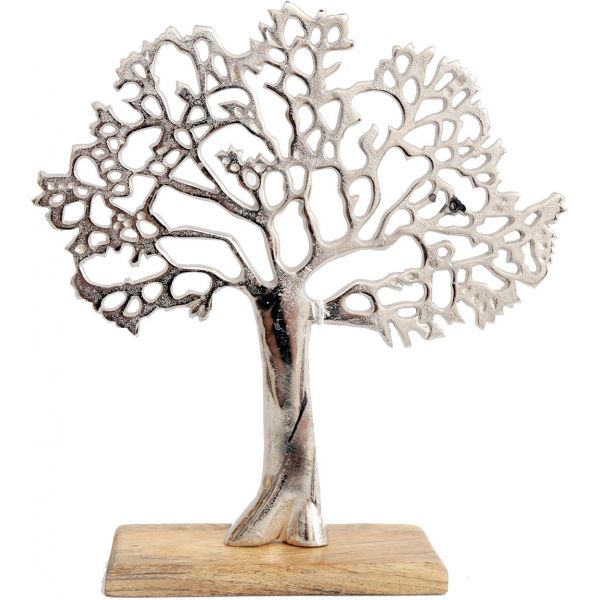 Arbre décoratif en aluminium et bois de manguier Arbre de vie