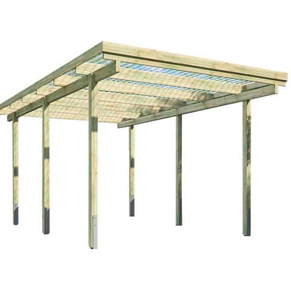 Carport en bois couverture PVC  Basic