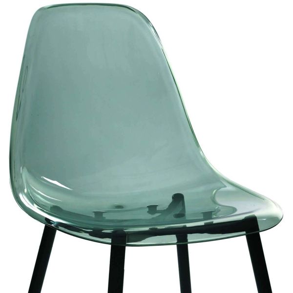 Chaise transparente pieds en métal (Lot de 2) - 7