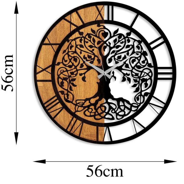 Décoration murale en bois et métal  Clock - ASI-0952