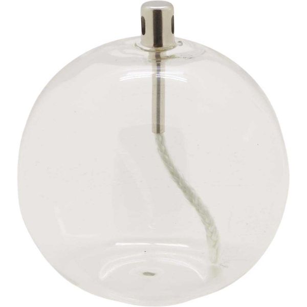 Ensemble lampe à huile en verre Sphere avec huile de paraffine - BAZ-0149