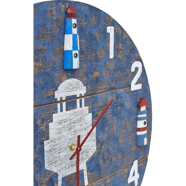 Horloge en bois Phare 50 cm - 59,90