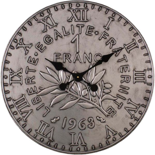 Horloge en fer pièce de monnaie 60 cm