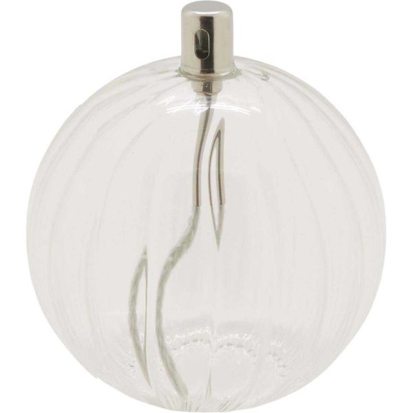 Lampe à huile en verre strié Sphere