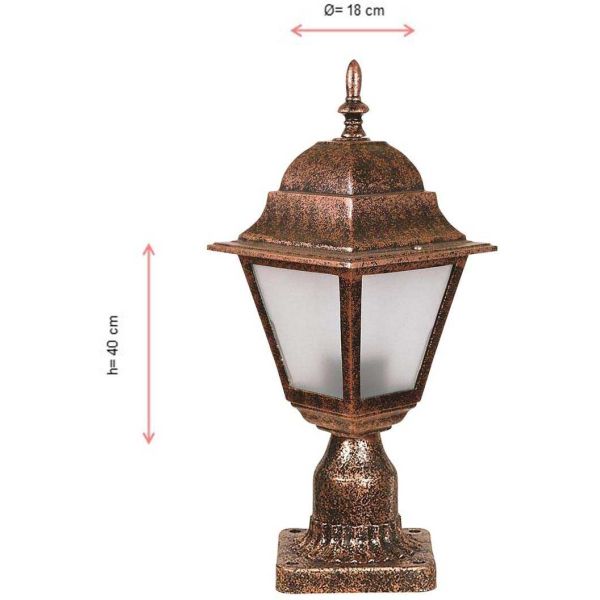 Lampe de jardin en ABS vintage Eliette - HANAH HOME