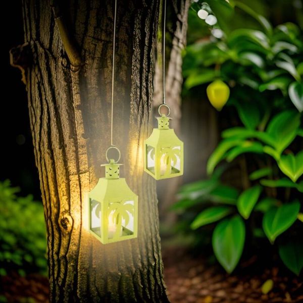 Lanterne colorée avec chauffe-plat LED Exotique - THE HOME DECO FACTORY