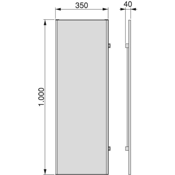Miroir extractible pour l'intérieur de l'armoire - EMU-0249