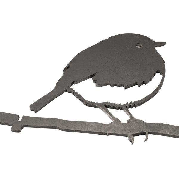 Oiseaux à planter mini rouge -gorge en acier corten (Lot de 3) - 32,90