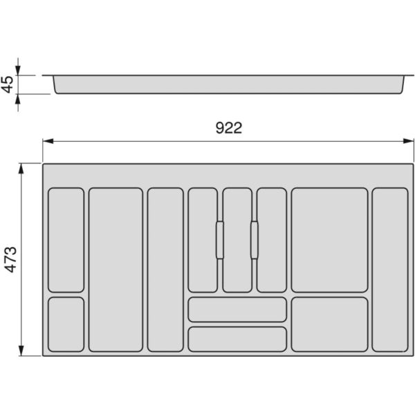 Range-couvert compatible Optima Vertex Concept 100 x 50 cm - EMU-0312