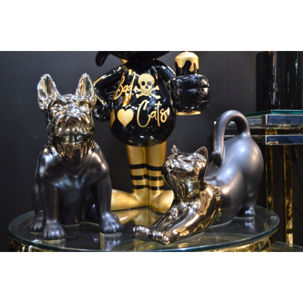 Statuette chat allongé en céramique Zoya - DRI-0100