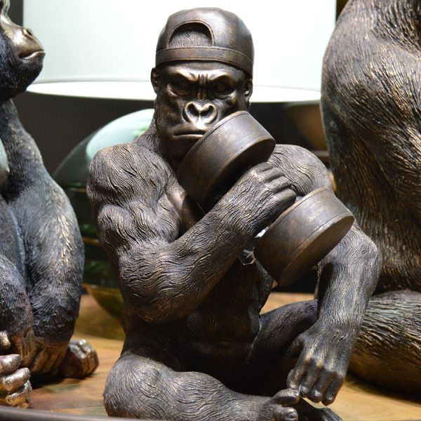 Statuette gorille avec haltères en polyrésine Sincity - DRIMMER