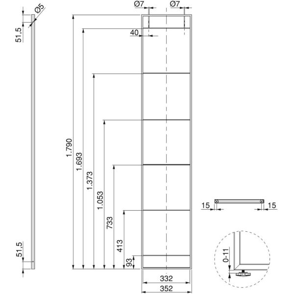 Structure pour étagère Lader - EMU-0141