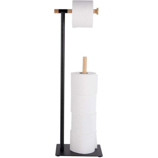 Support à papier toilette en métal et bambou Accent - PRE-1499