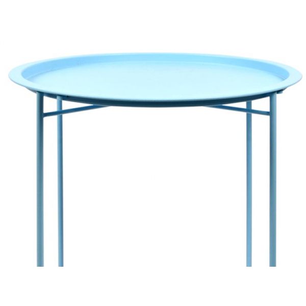 Table d'appoint en acier nuances de bleu - ESS-1159