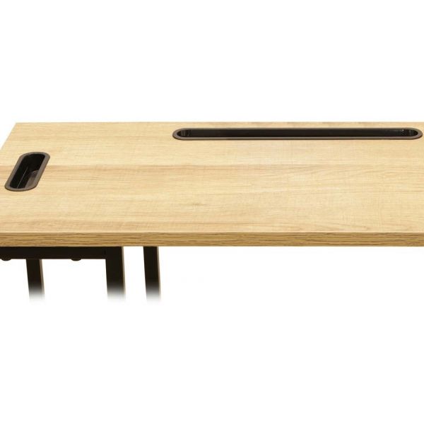 Table d'appoint en bois et métal avec support tablette - 5