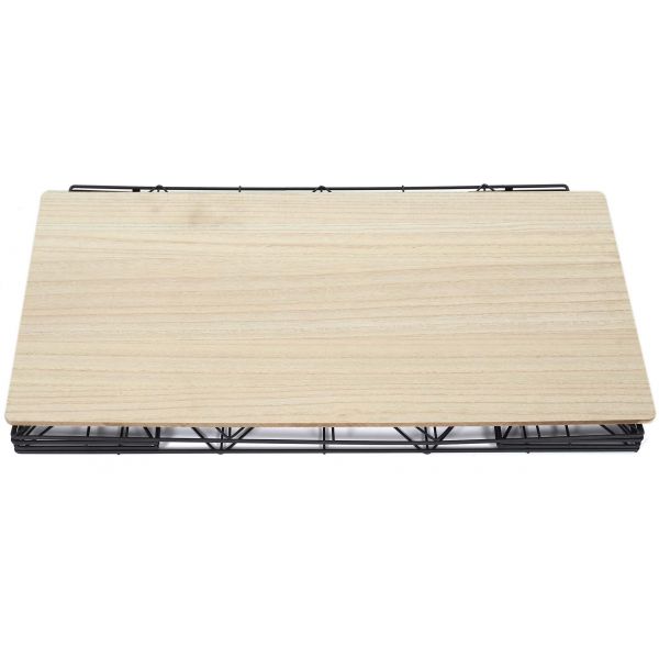 Table d'appoint pliable filaire plateau en bois - 5