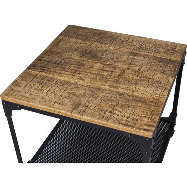 Table basse carrée avec roulettes Indus 50 x 50 cm - ANT-0585