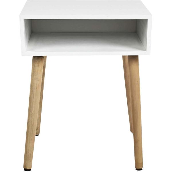 Table de chevet en bois niche colorée - CMP-4724
