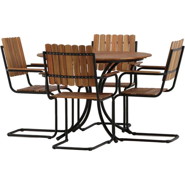 Table ronde et 4 chaises de jardin Holmsund - 1039
