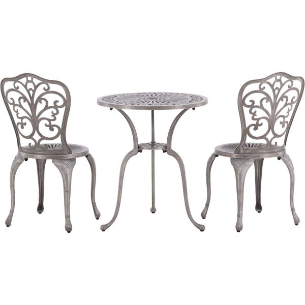 Table ronde et 2 chaises de jardin Nandin - 309
