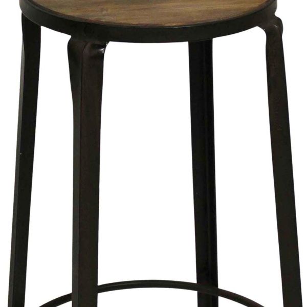 Tabouret de bar assise en bois  Industriel - ANT-0903