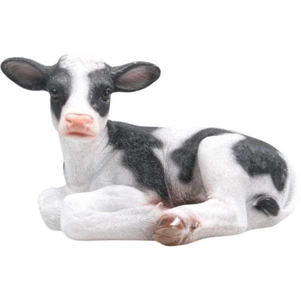 Vache couchée en résine 34 x 21 x 21.5 cm